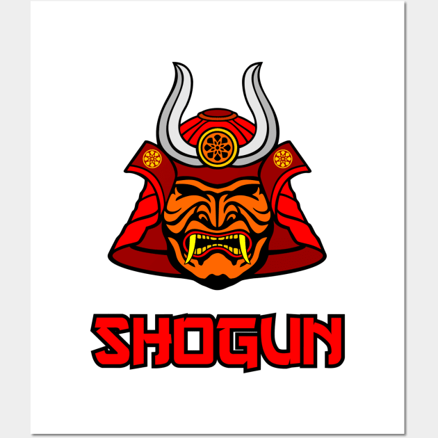 Shogun Warrior Mask Evil Wall Art by Korvus78